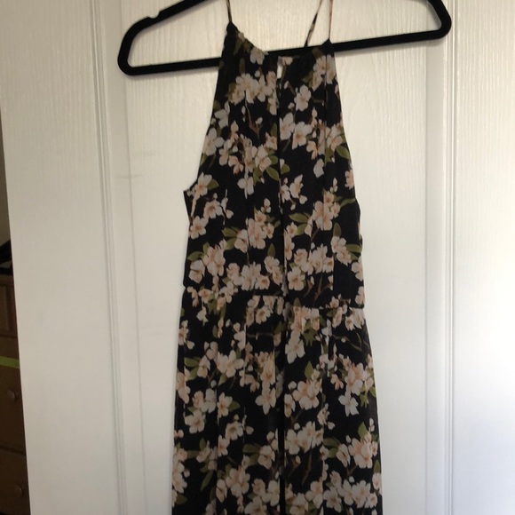 Cherry blossom print black maxi - Picture 2 of 3